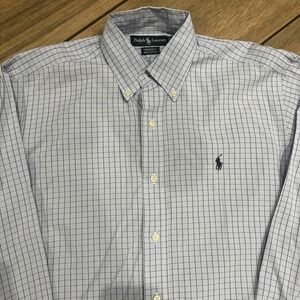 Ralph Lauren Yarmouth Men's Plaid Button Down Shirt Size 14 1/2 (32-33)